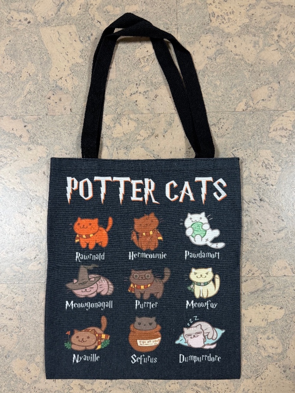Potter Cats Tote Bag Black Harry Potter